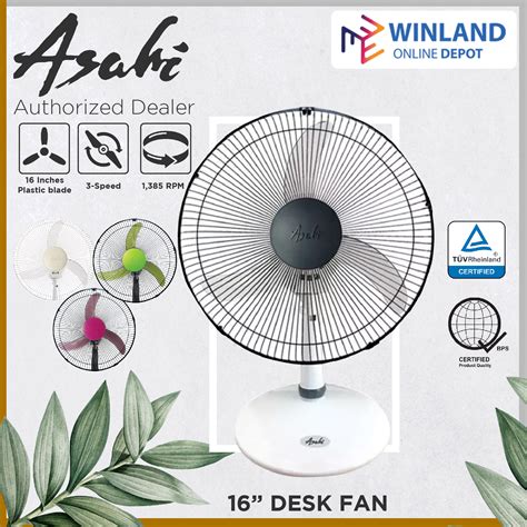 Asahi By Winland Desk Fan 16 Power Fan Asahi Electric Fan 16 Rb