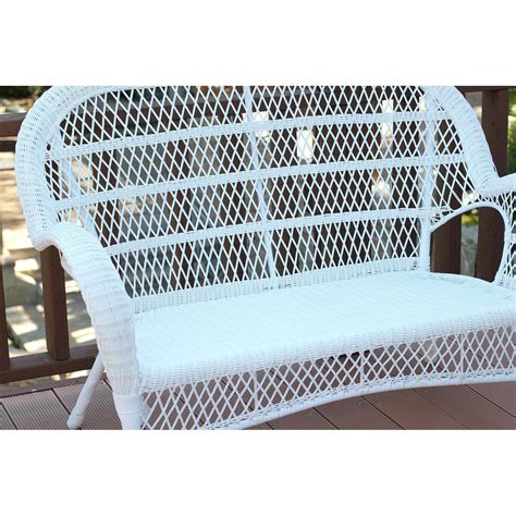 Jeco Santa Maria Outdoor Woven Resin Wicker Patio Loveseat With