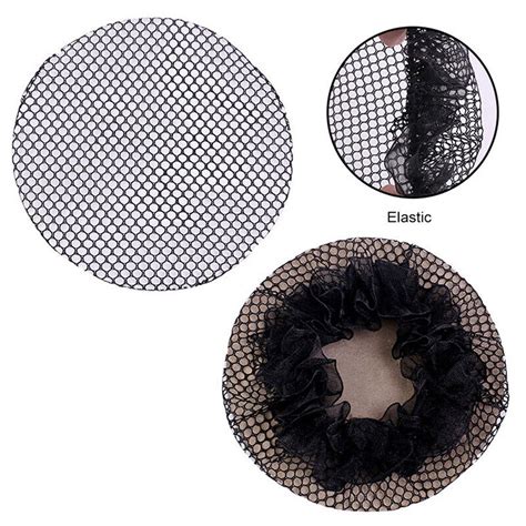 Small Hole Black Elastic Mesh Snood Hair Net Bun Cover For Ballet Dance