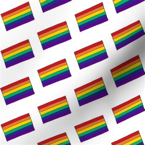 Lgbtq Flag Fabric Pride Fabric Rainbo Spoonflower