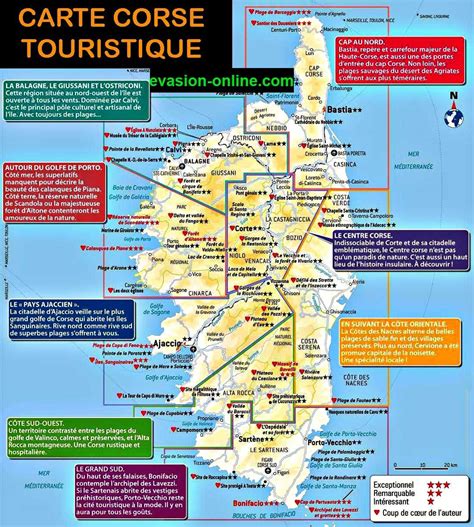 Carte De Corse Voyages Et Vacances Arts Et Voyages