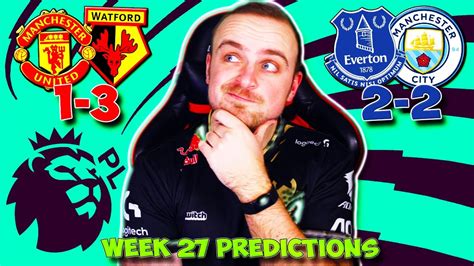 Premier League Week Predictions Tips Man United Vs