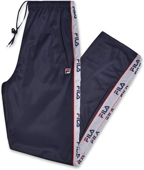 Fila Mens Big And Tall Track Pants With Logo Taping Down Legs Amazon