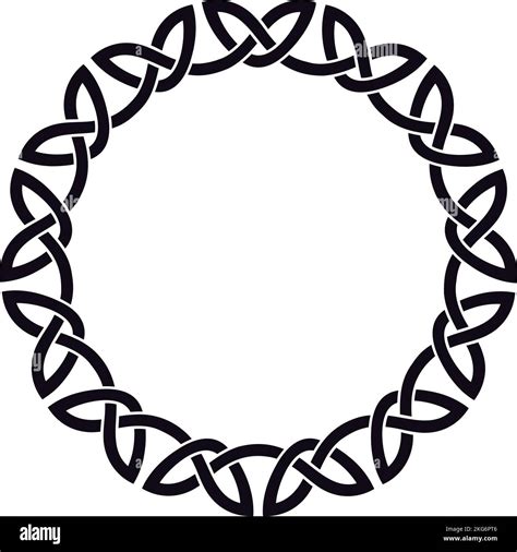 Circular Border Made With Celtic Knots For Use In Designs For St