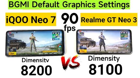 IQOO Neo 7 Vs Realme GT Neo 3 BGMI 90fps Graphics Settings Comparison