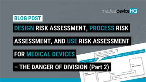 Medical Device Risk Assessment The Danger Of Division Part