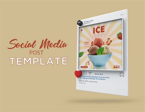 Ice Cream Social Media Post On Behance