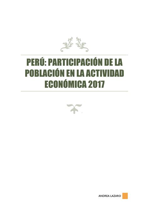 Producto Pr Ctico Lazaro Leyva Per Participacin De La Poblacin