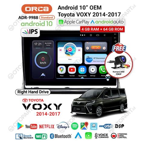 Jual Head Unit TV Android 10 Inch OEM Toyota VOXY 2014 2017 ORCA RHD Di