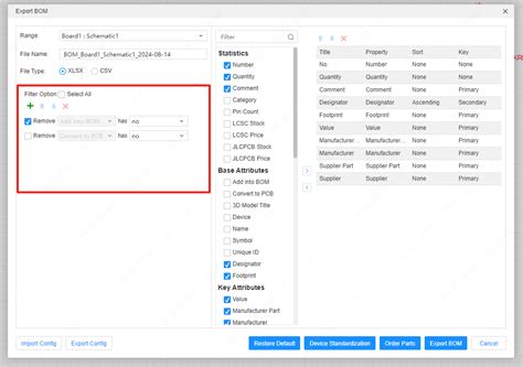 Export Bom Easyeda Pro User Guide