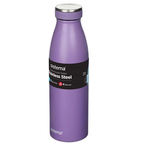 Sistema Stainless Steel Bottle 500ml Home Store More