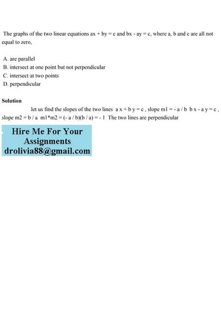 The graphs of the two linear equations ax + by = c and bx - ay .pdf