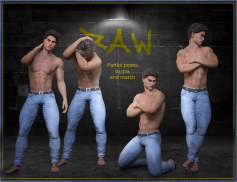 Raw Poses For Genesis 3 Male And Michael 7 Daz 3D