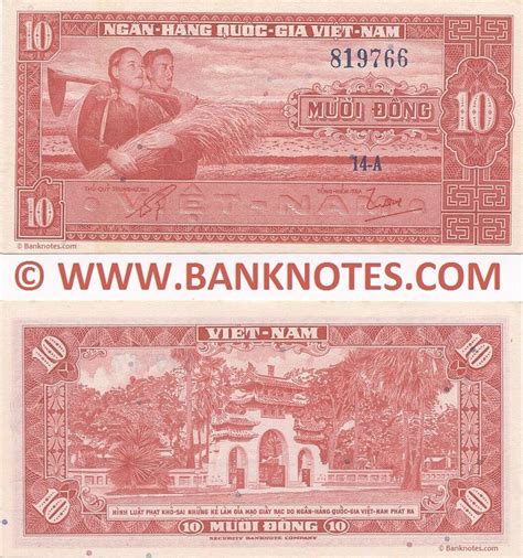 South Viet Nam 10 Dong 1962 - Vietnamese Currency Bank Notes, Southeast ...