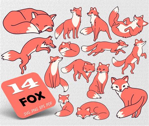 Fuchs Svg Fox SVG Bundle Füchse Clipart emotionale Fuchs Etsy Österreich