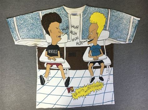 Beavis And Butthead Shirt 1993 Vintage 90s Mtv Music Television All Over