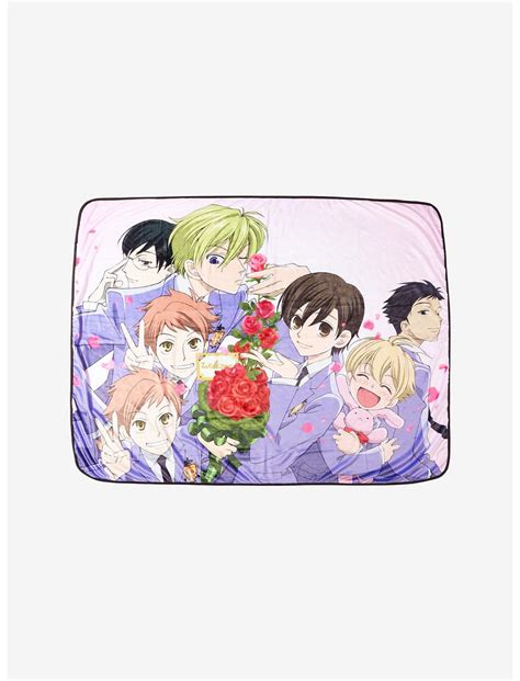 Ouran High School Host Club Roses Group Throw Blanket Hot Topic