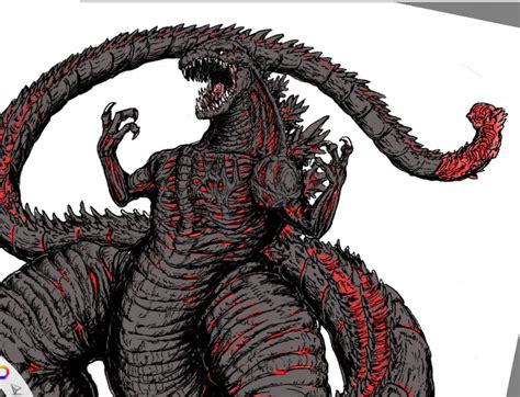 Shin Godzilla Drawing How To Draw Godzilla Vs Shin Godzilla