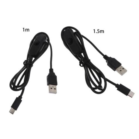 USB A To Type C Charge Cable For RaspberryPi 4B Power Supply With ON