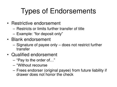 Endorsement Meaning