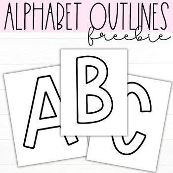 FREEBIE - Alphabet Outline Letters | Classroom Décor | Bulletin Board