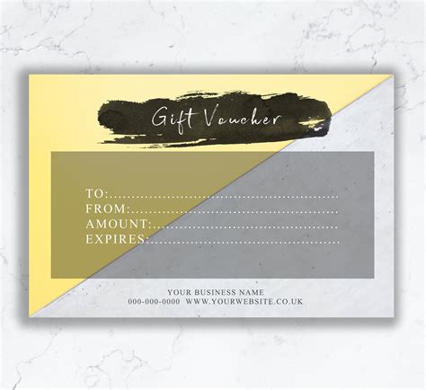 Template Gift Voucher Editable and Printable Simple Gift - Etsy