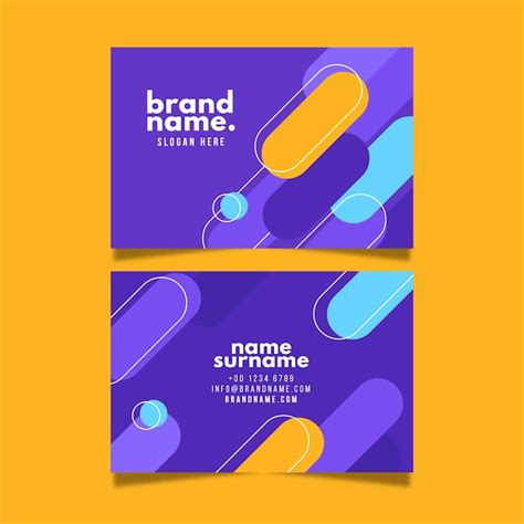 Free Vector Colorful Abstract Business Card Template