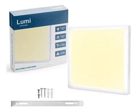 Kit Painel Plafon Super Led W Luminario Sobrepor Quadrado Bivolt