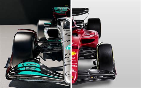 Mercedes Vs Ferrari Side By Side Comparison Of Their F1 2022 Season Cars