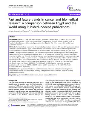 Fillable Online Past And Future Trends In Cancer And Biomedical