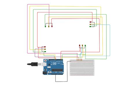 Circuit Design Traffic Light Led Rgb Tinkercad