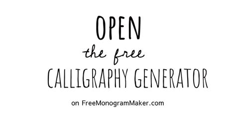 Fancy Calligraphy Fonts Generator