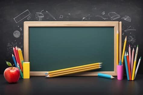 Premium Photo Pencils And Chalkboard Background Back To School Concept