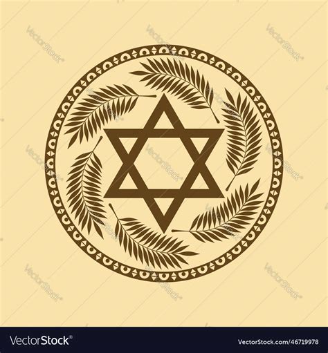 Jewish Star Of David Symbol Royalty Free Vector Image