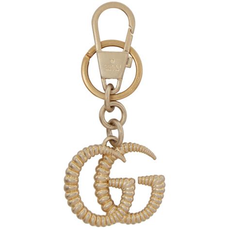 Gucci Gold Rib Gg Keychain Gucci