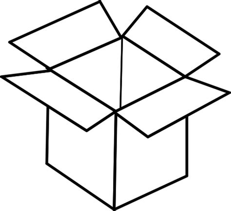 cardboard box clipart black and white - Clip Art Library