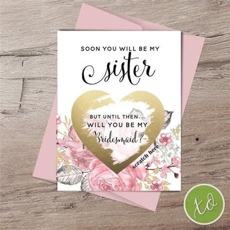 Sister Bridesmaid Asking Bridesmaids Gold Bridesmaids Bridesmaid