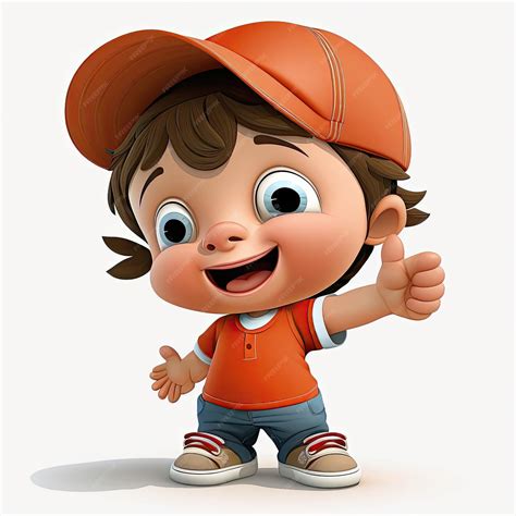 Menino pequeno em fundo colorido, personagem de desenho animado ...