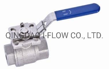 2 PC Ball Valve With Mounting Pad 1000psi Pn63 Threaded Wcb CF8 CF8m