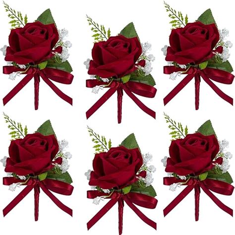 Amazon CherishedMoments Red Rose Boutonniere For Men Wedding Set