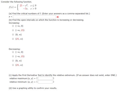 Solved Consider The Following Function Fx 25 X2 X