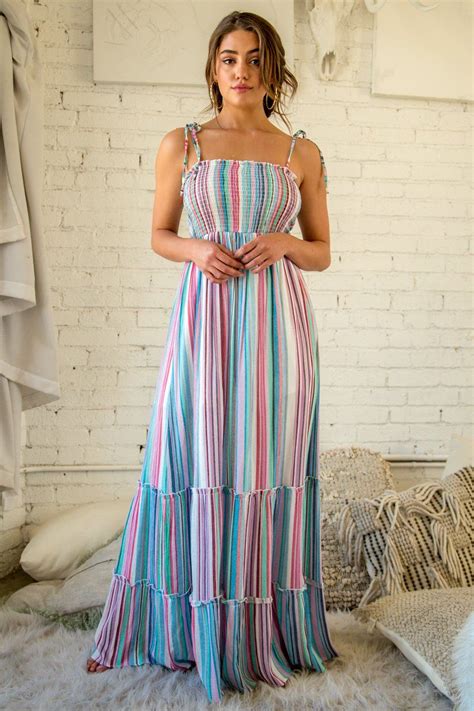 Tracy Pastel Striped Maxi Dress Maxi Dress Striped Maxi Striped Maxi Dresses