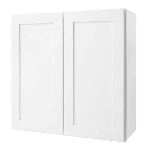 Hampton Bay Avondale Shaker Alpine White Quick Assemble Plywood In