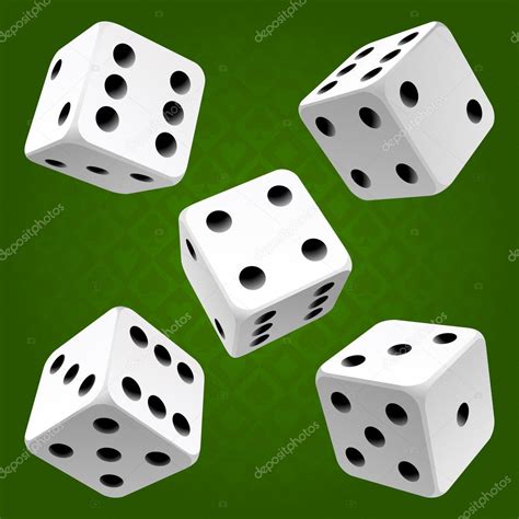 White Rolling Dice Set Vector Icon — Stock Vector © D E N I S 9476480