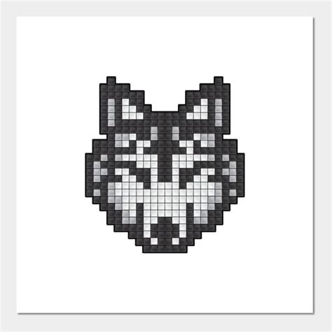 Bit Wolf By Woah Jonny Pixel Art Designer Knitting Patterns