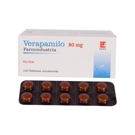 Verapamilo Ftr 80mg Tableta Recubierta Mifarma