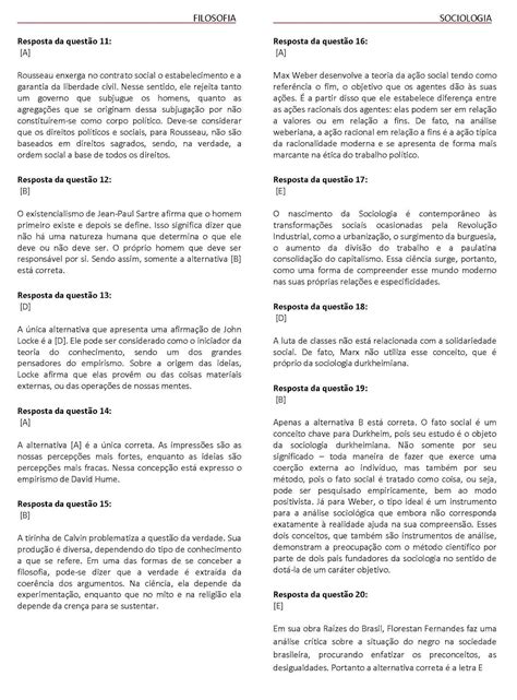 Questões De Sociologia Para Ensino Médio Com Gabarito - Questões De Sociologia Para Ensino Médio Com Gabarito - NAZAEDU