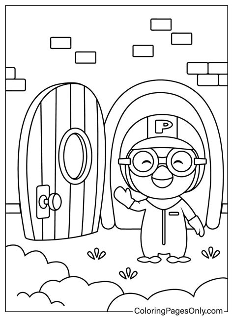 Pororo Free Coloring Page - Free Printable Coloring Pages