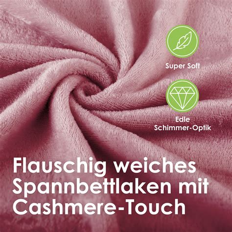 Luxus Spannbettlaken Spannbetttuch Cashmere Touch Soft Nicky Plüsch