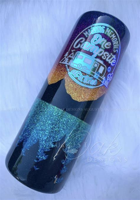 Camping Lake Mountain Tumbler Glitter Tumbler Cups Tumbler Cups Diy